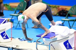 O atleta Talisson Glock obteve medalha de prata no revezamento 4 x 50 m livre. Foto: Rio 2016|Alexandre Vidal.