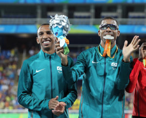 Na foto o atleta Odair Santos com o guia Erixon Nascimento. ©Alaor Filho/MPIX/CPB.