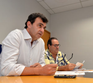 O prefeito e o superintendente da FIEC durante a coletiva. Crédito da foto: Eliandro Figueira - RIC|PMI.